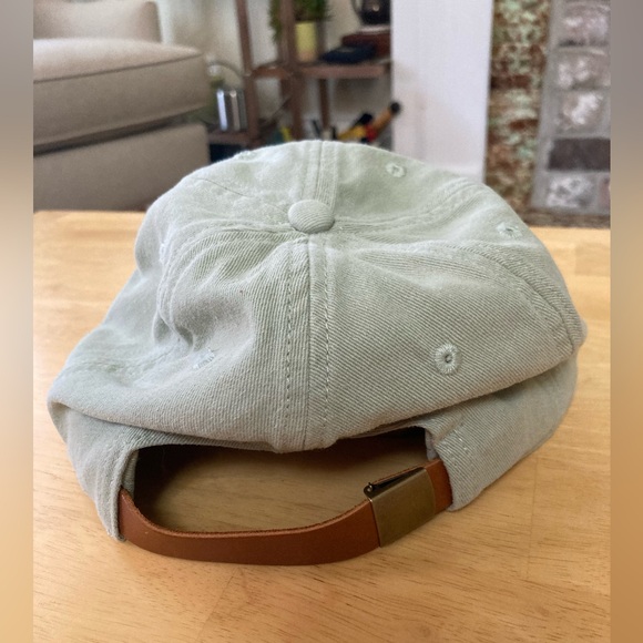 Madewell Organic Cotton Broken-In Baseball Cap Sunfaded Mint Green Taylor Swift - Picture 4 of 7